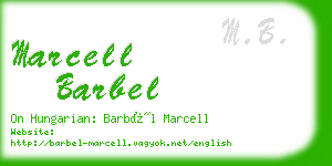 marcell barbel business card